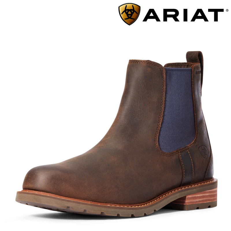 Ariat Men's Wexford H20 Boots - Mocha/Navy -1